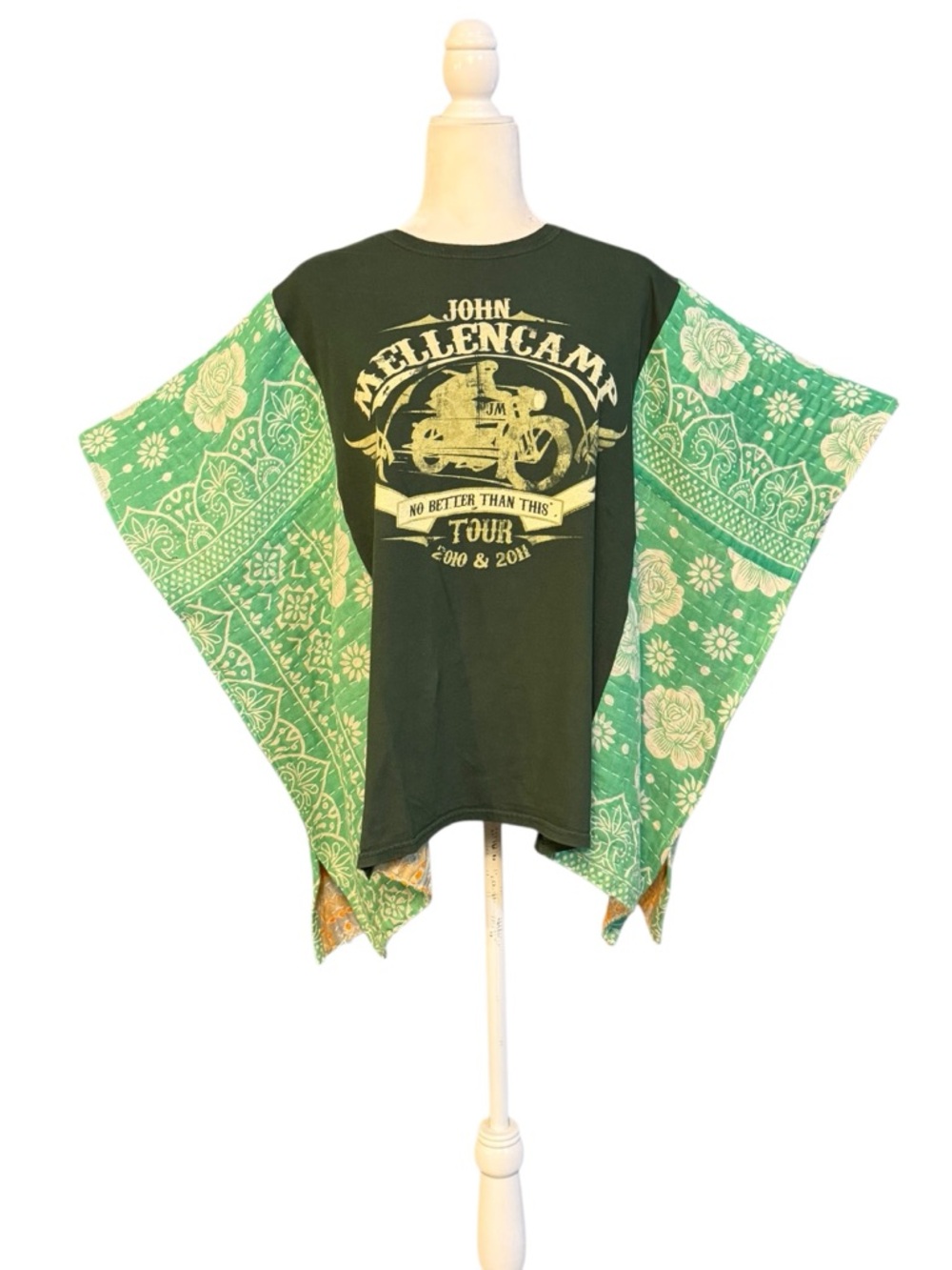 Handcrafted Upcycled John Mellenkamp Kantha Tunic NWT One Size - Picture 4 of 10